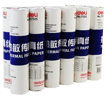 得力(deli)7725 熱敏傳真紙216mm*30y 12卷/盒